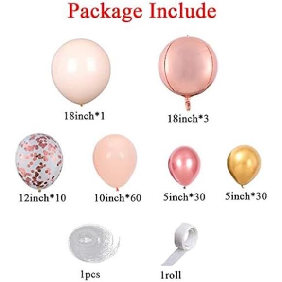 134pcs Macaron Orange Balloon Garland Arch Kit Metallic Chrome Ballons with 4D - Picture 2 of 7